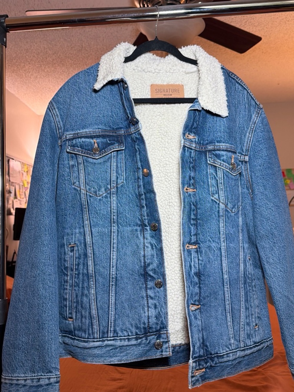 Signature by Levi Strauss Blue Denim Sherpa Jacket